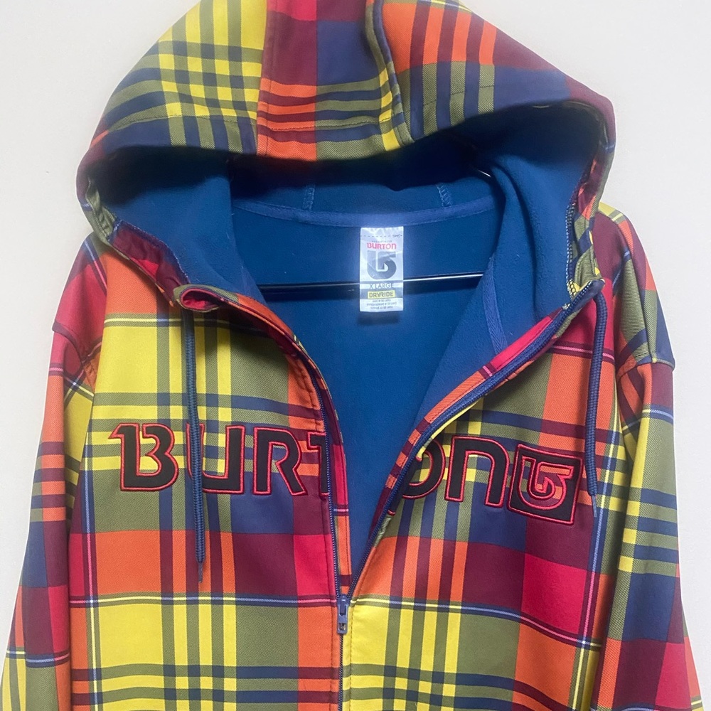 Burton Plaid Hoodie XL